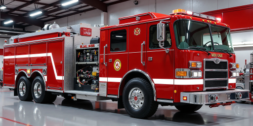 政府消防部门合作标识，红色背景，权威性强